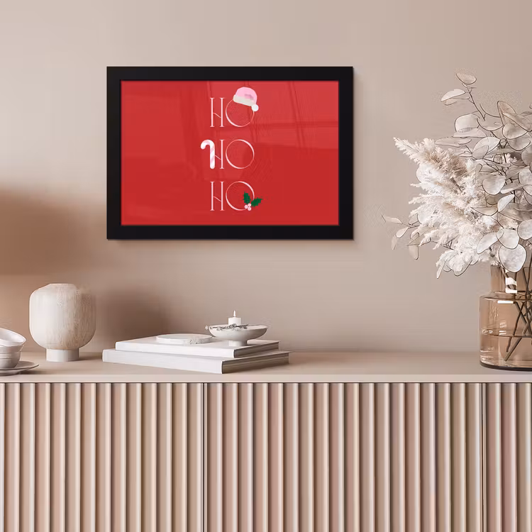 Bilder mit Rahmen - Weihnachten – Text – Illustration – Rot — 4