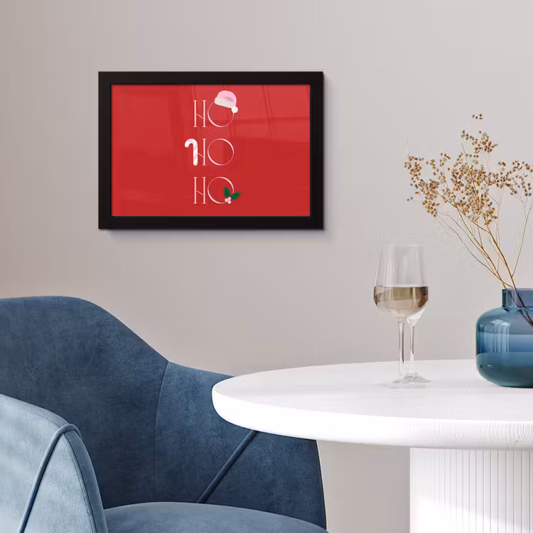 Bilder mit Rahmen - Weihnachten – Text – Illustration – Rot — 5