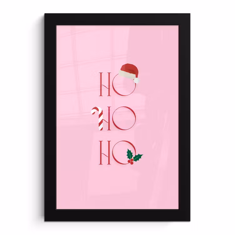 Bilder mit Rahmen - Weihnachten – Text – Rosa – Illustration — 1