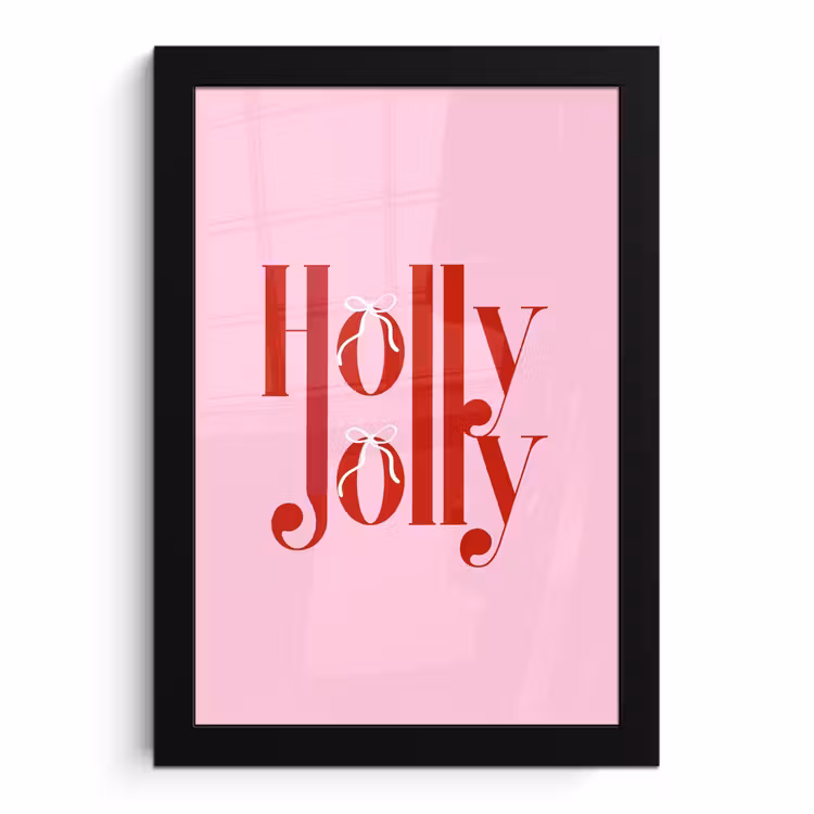 Bilder mit Rahmen - Weihnachten – Text – Rot – Rosa — 1