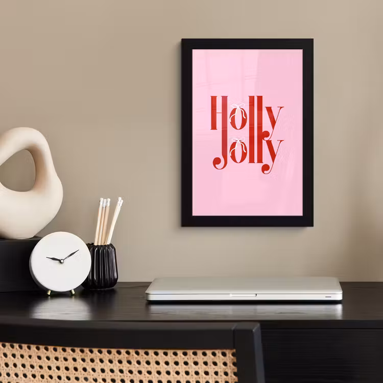Bilder mit Rahmen - Weihnachten – Text – Rot – Rosa — 2