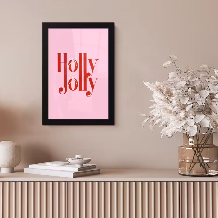 Bilder mit Rahmen - Weihnachten – Text – Rot – Rosa — 4