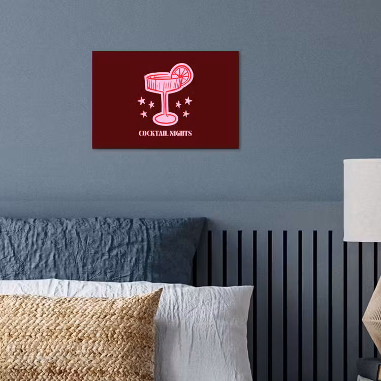 Poster - Cocktail – Weihnachten – Burgunderrot – Rosa — 3