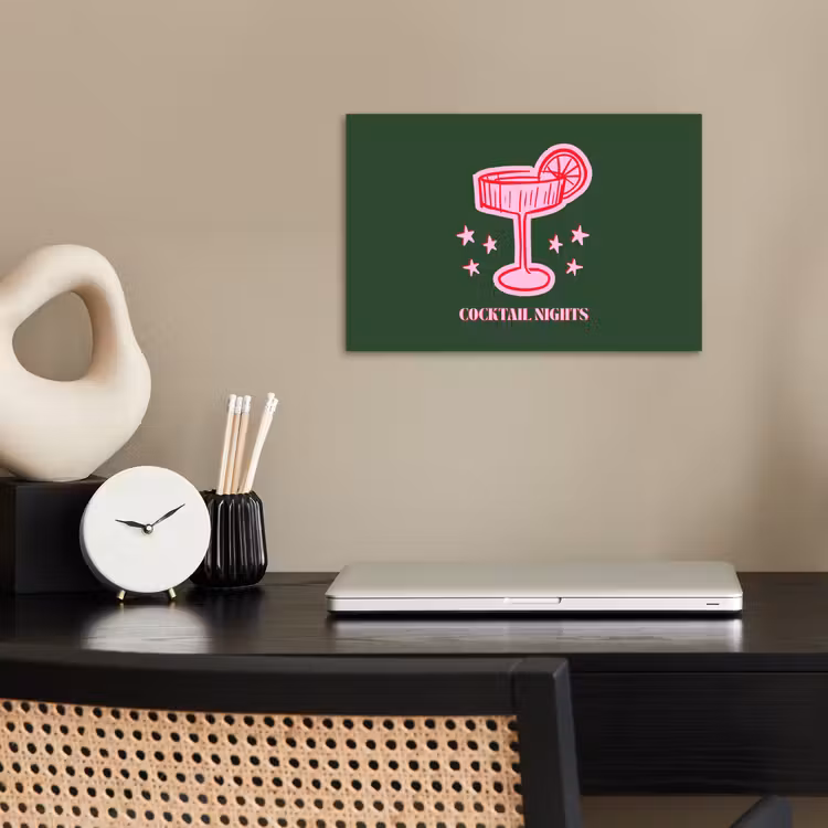 Poster - Cocktail – Weihnachten – Rosa – Grün — 2