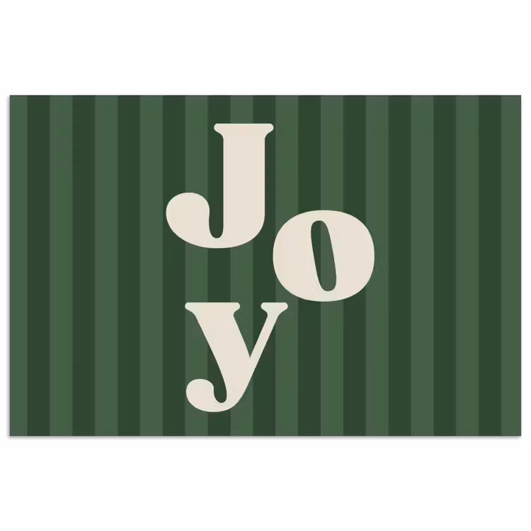 Poster - Joy – Weihnachten – Text – Grün — 1