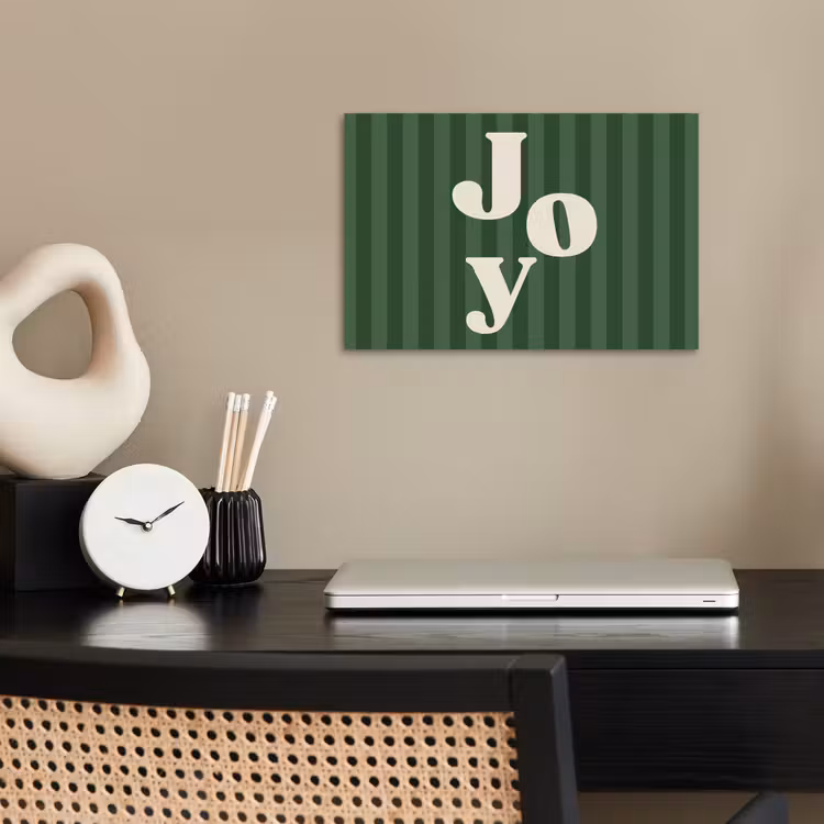 Poster - Joy – Weihnachten – Text – Grün — 2