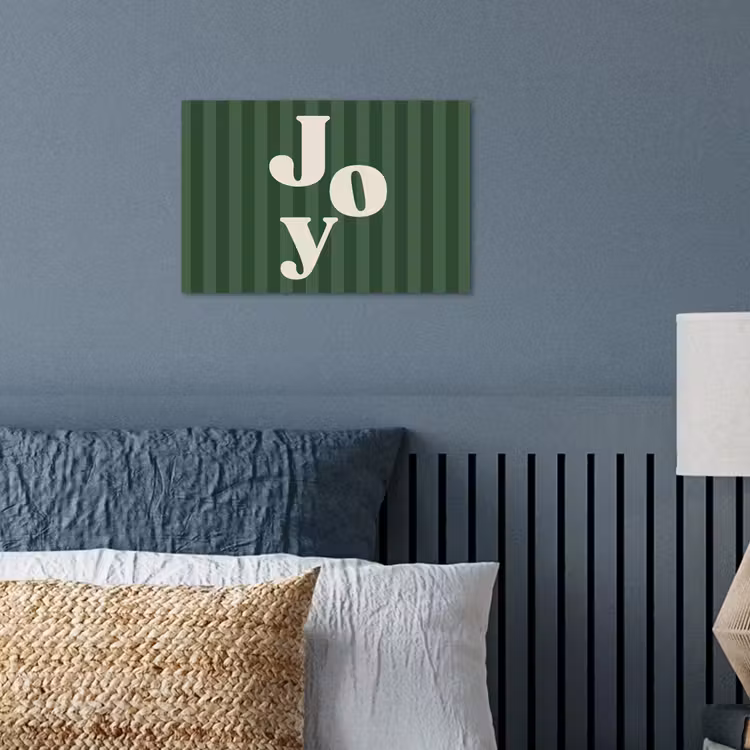 Poster - Joy – Weihnachten – Text – Grün — 3