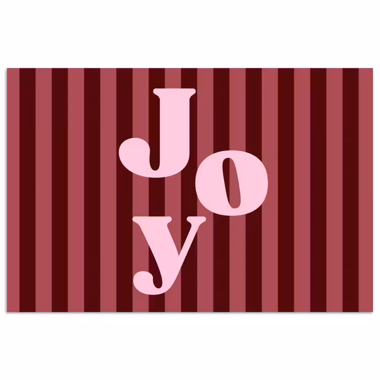 Poster - Joy – Weihnachten – Text – Rosa — 1
