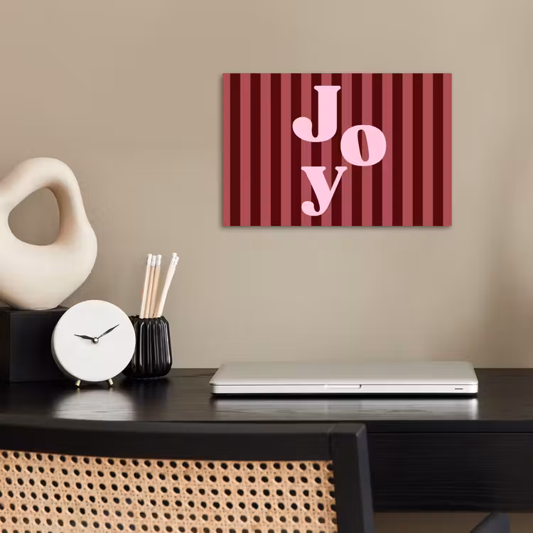 Poster - Joy – Weihnachten – Text – Rosa — 2