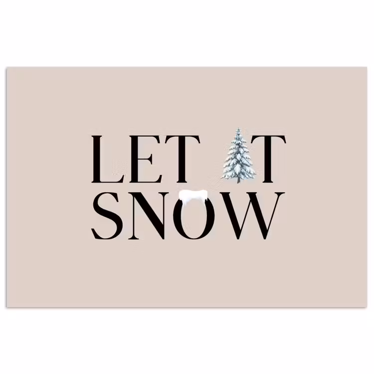 Poster - Text – Weihnachten – Schnee — 1