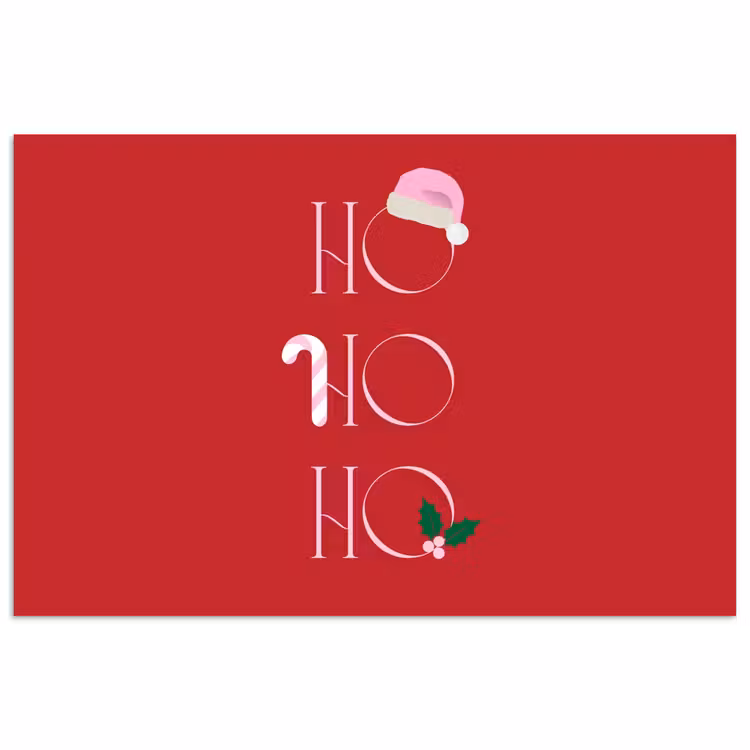 Poster - Weihnachten – Text – Illustration – Rot — 1
