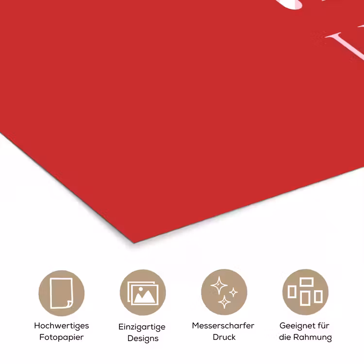 Poster - Weihnachten – Text – Illustration – Rot — 5