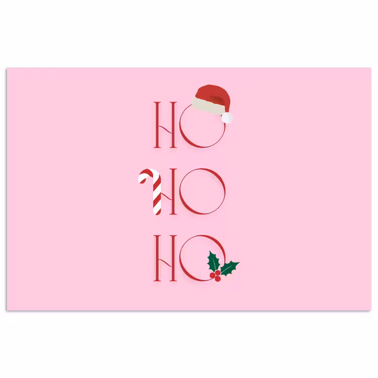 Poster - Weihnachten – Text – Rosa – Illustration — 1