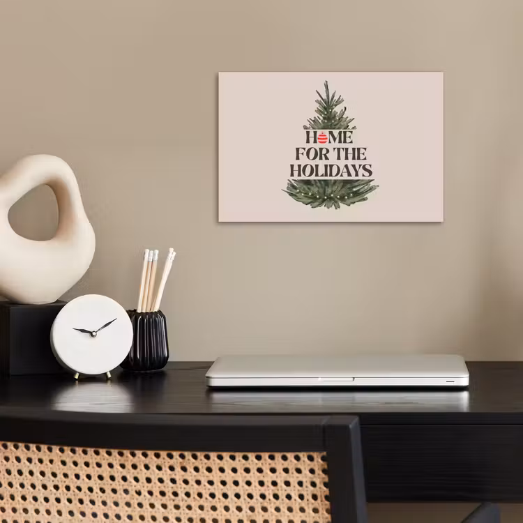 Poster - Weihnachten – Text – Weihnachtsbaum – Beige — 2