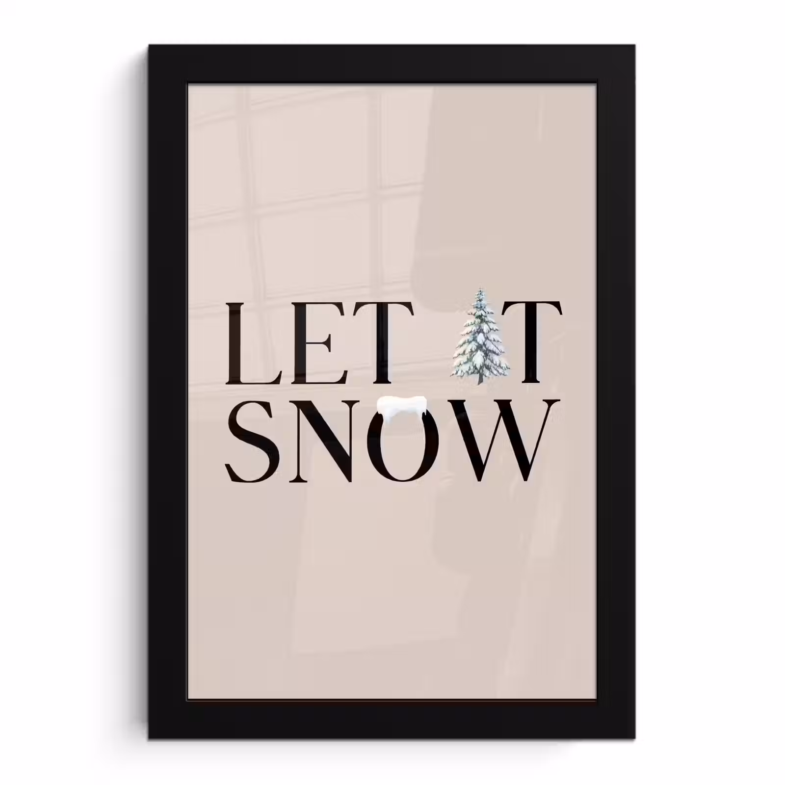Bilder mit Rahmen - Text – Weihnachten – Schnee — 1