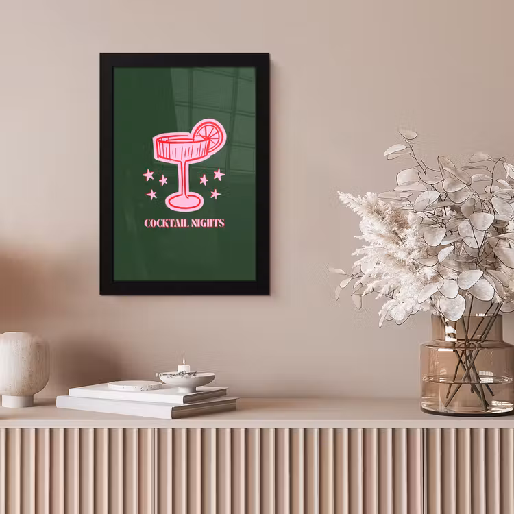 Bilder mit Rahmen - Cocktail – Weihnachten – Rosa – Grün — 4