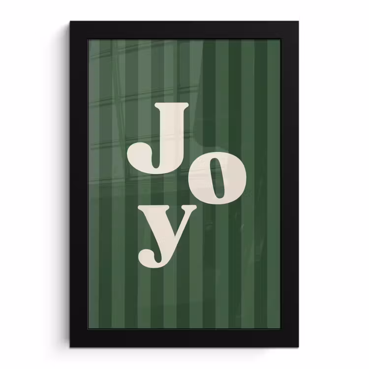 Bilder mit Rahmen - Joy – Weihnachten – Text – Grün — 1