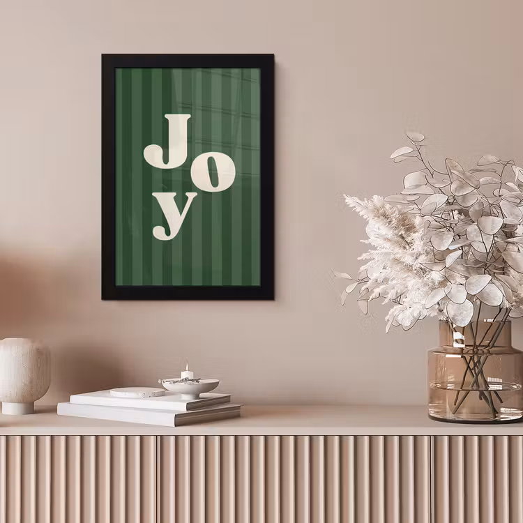 Bilder mit Rahmen - Joy – Weihnachten – Text – Grün — 4