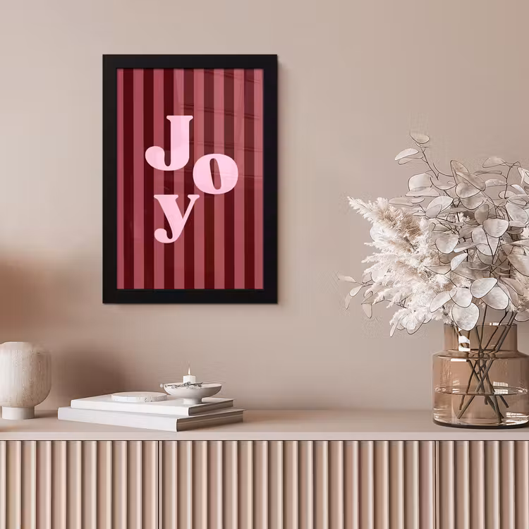Bilder mit Rahmen - Joy – Weihnachten – Text – Rosa — 4