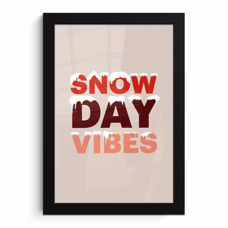 Bilder mit Rahmen - Schnee – Weihnachten – Text – Rot — 1