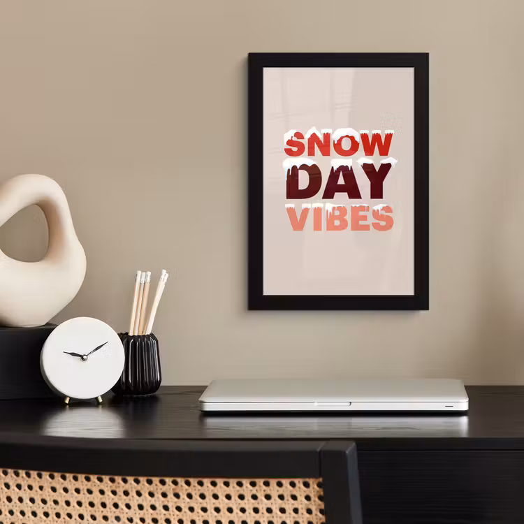 Bilder mit Rahmen - Schnee – Weihnachten – Text – Rot — 2
