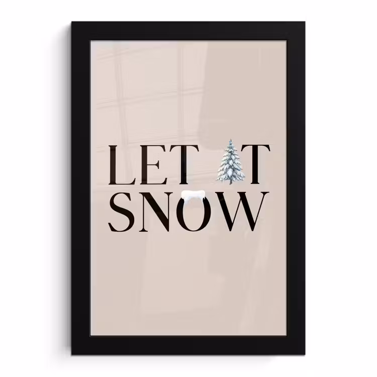 Bilder mit Rahmen - Text – Weihnachten – Schnee — 1