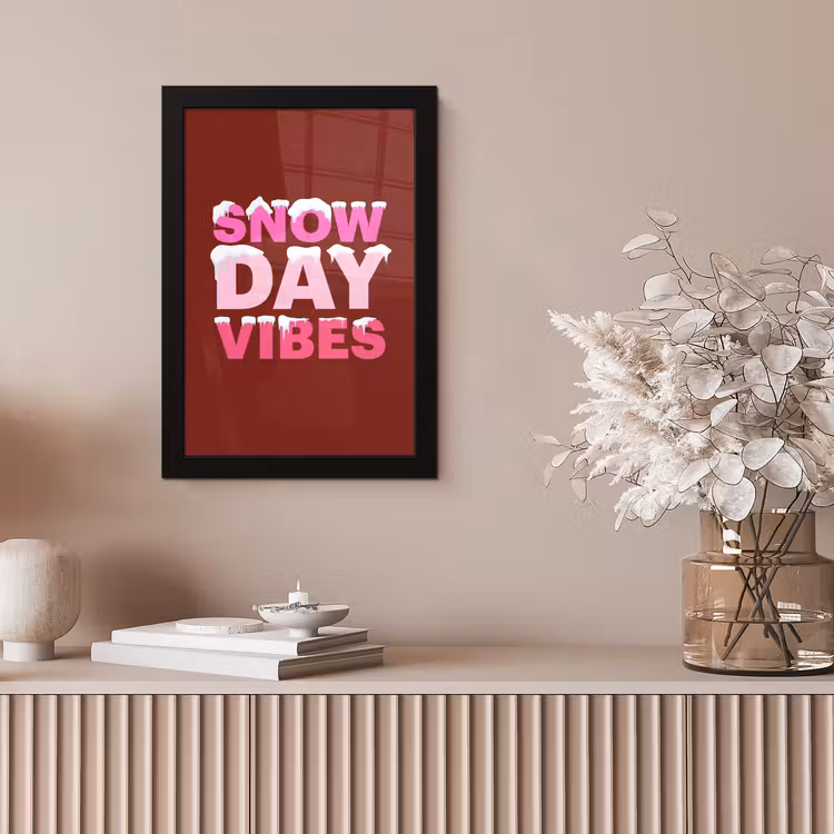 Bilder mit Rahmen - Weihnachten – Text – Schnee – Rot – Rosa — 4