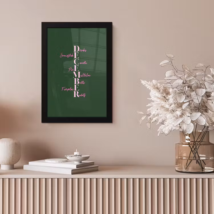 Bilder mit Rahmen - Dezember – Text – Weihnachten – Grün — 4