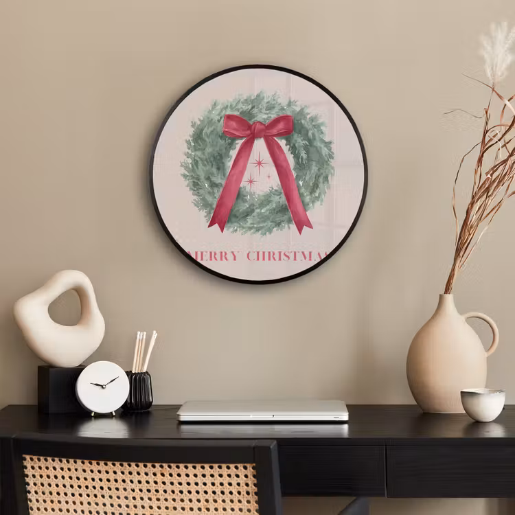 Poster im Rahmen Rund - Winter – Weihnachten – Text — 3