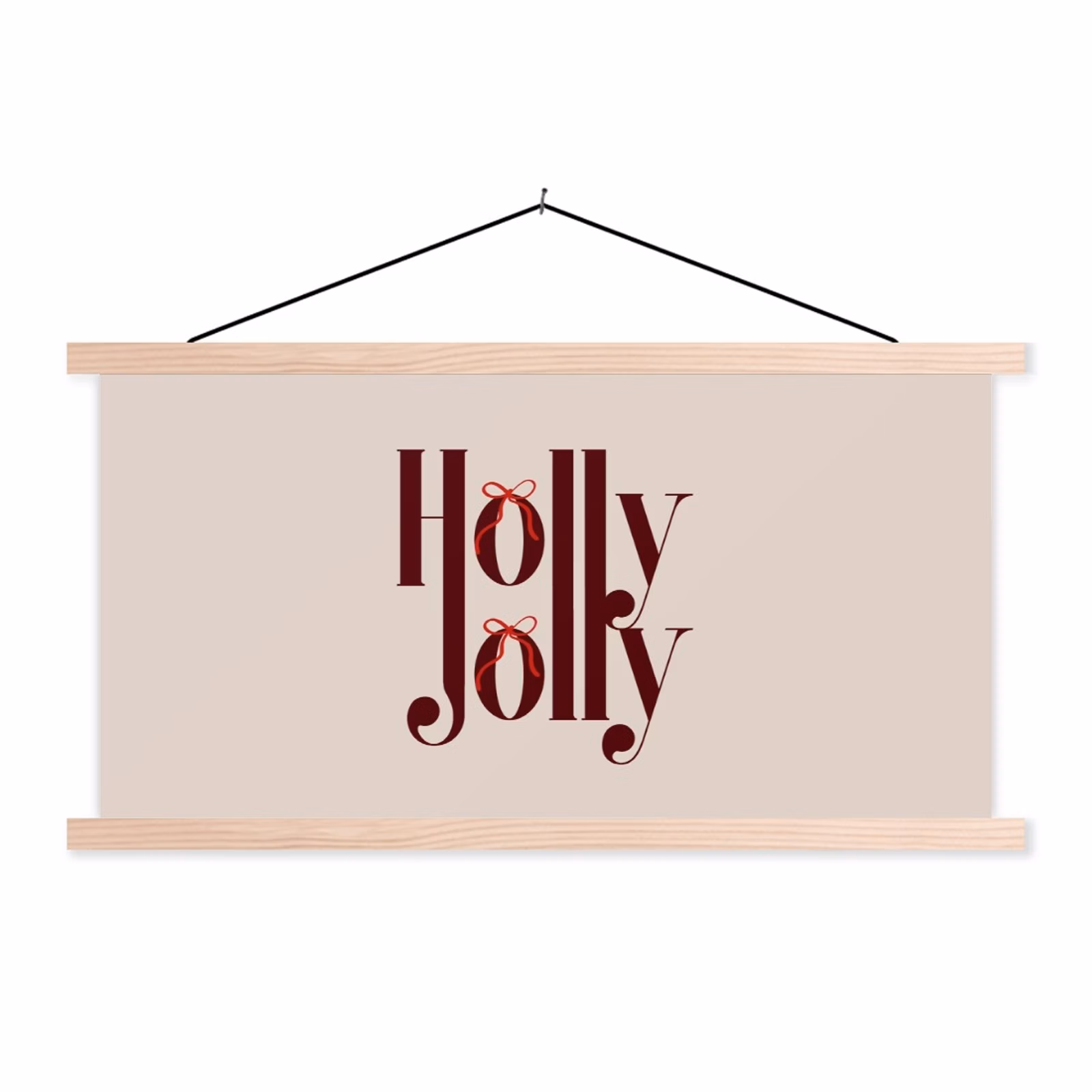 Stoffbild - Text – Weihnachten – Braun — 1