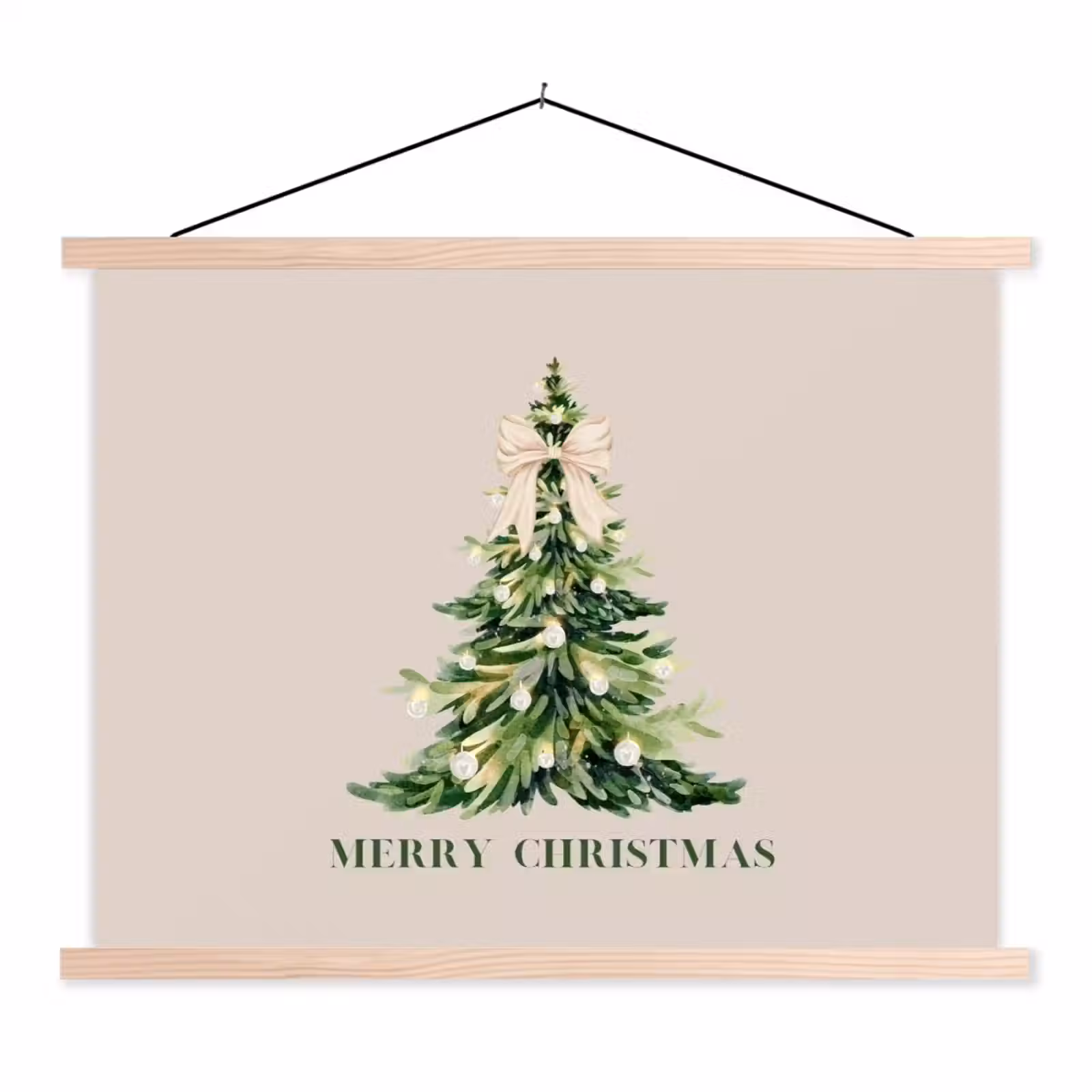 Stoffbild - Weihnachten – Weihnachtsbaum – Text — 1