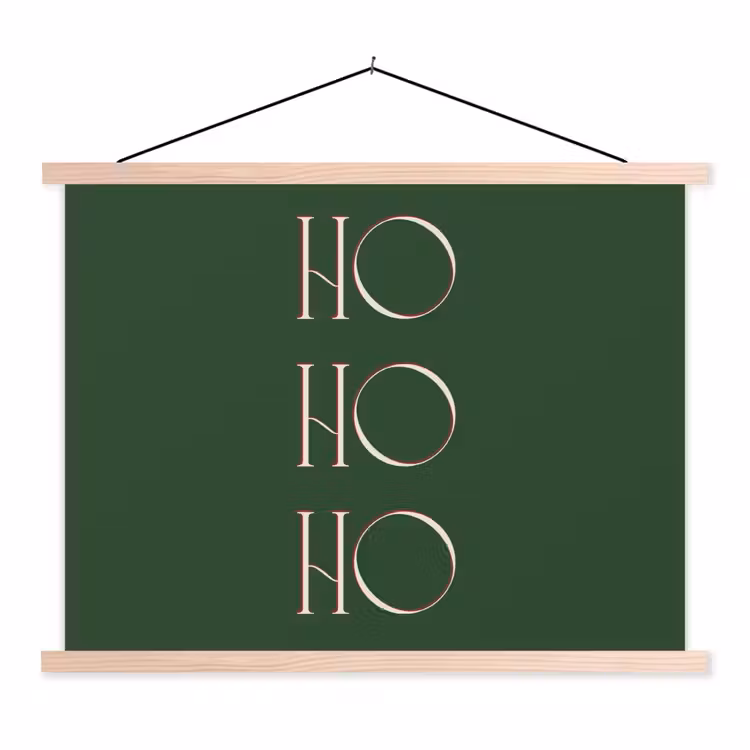 Stoffbild - Text – Weihnachten – Modern – Grün — 1