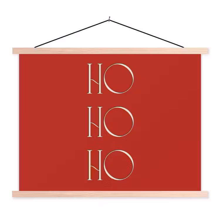 Stoffbild - Text – Weihnachten – Modern – Rot — 1