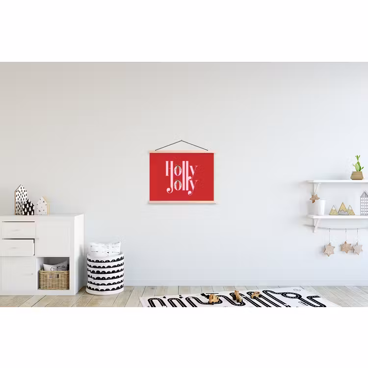 Stoffbild - Weihnachten – Rosa – Rot – Text — 2