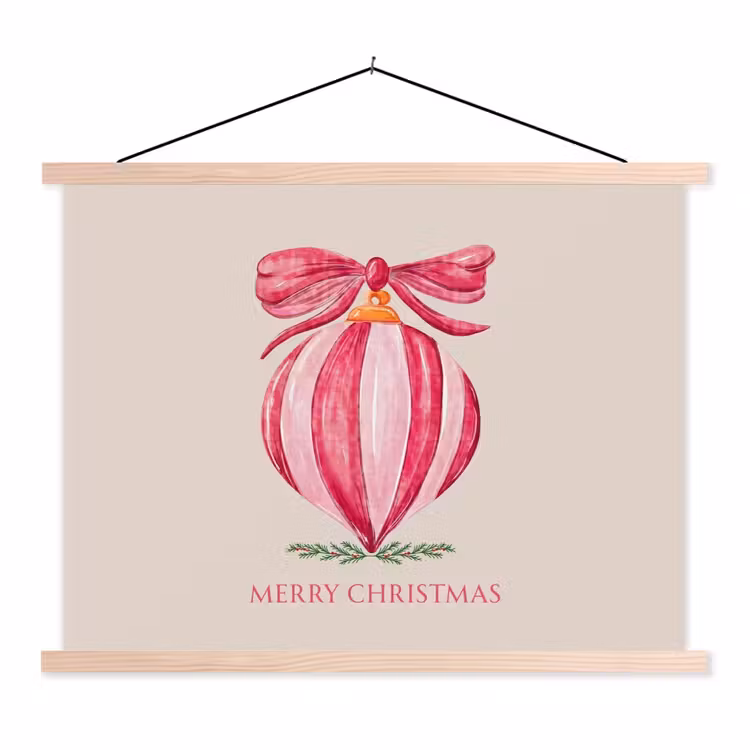 Stoffbild - Weihnachten – Weihnachtskugel – Text — 1