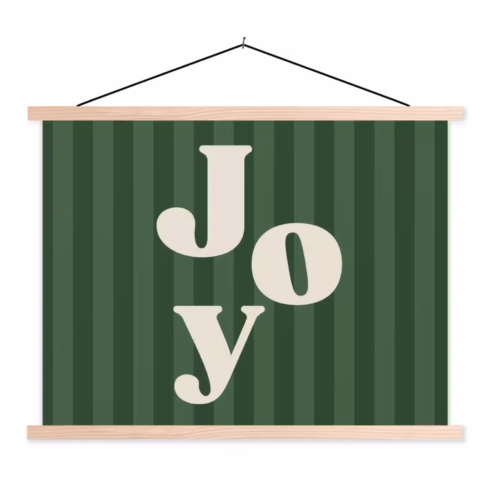 Stoffbild - Joy – Weihnachten – Text – Grün — 1