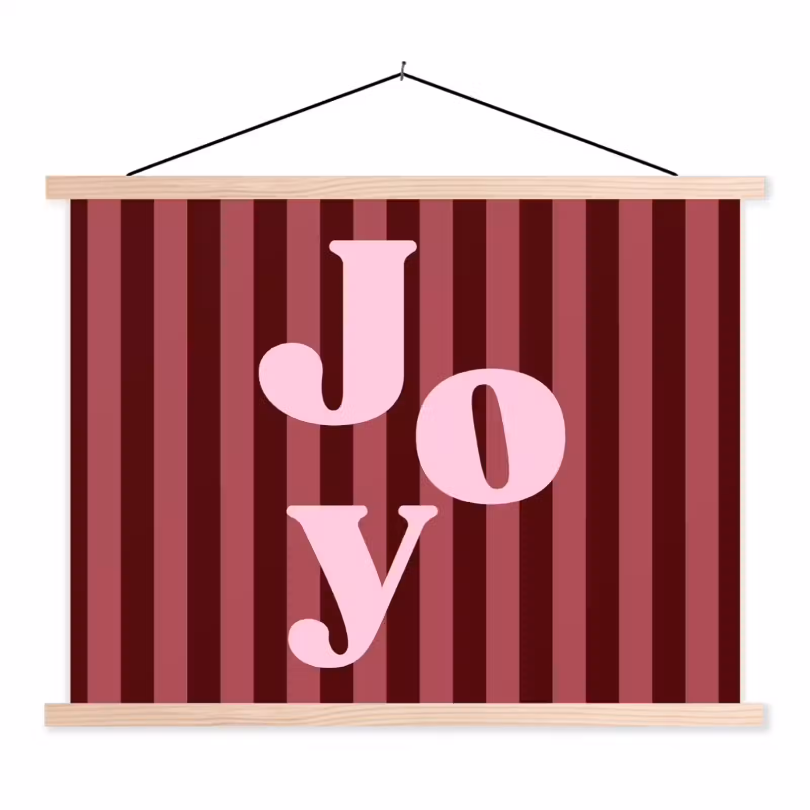 Stoffbild - Joy – Weihnachten – Text – Rosa — 1