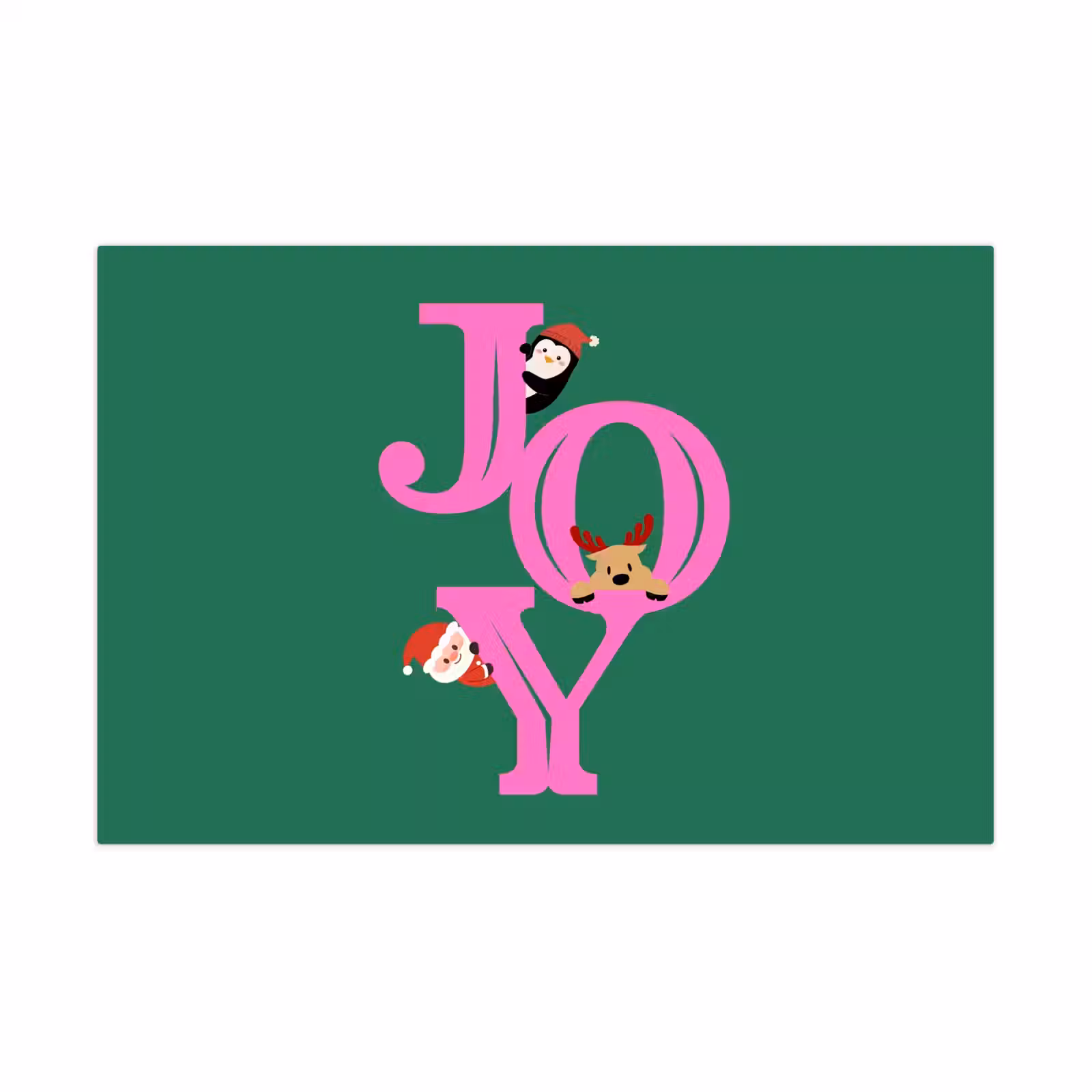 Spielmatte - Freude – Weihnachten – Animation – Rosa – Grün — 1