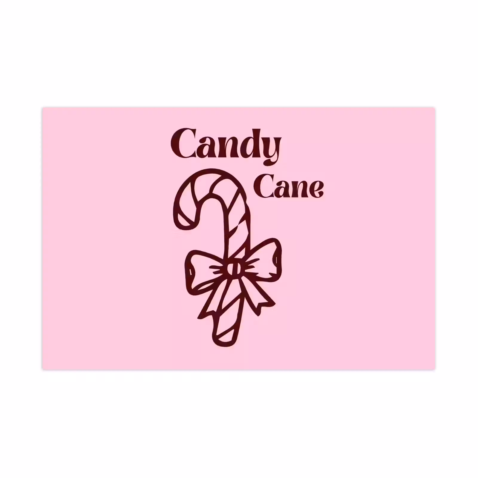 Spielmatte - Weihnachten – Süßigkeiten – Text – Braun – Rosa — 1
