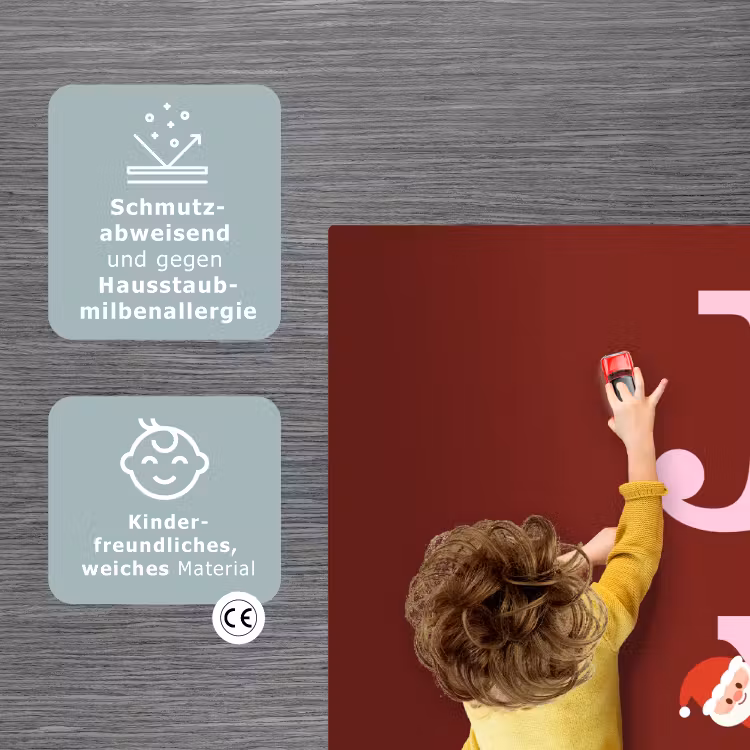 Spielmatte - Freude – Weihnachten – Animation – Rot – Rosa — 3