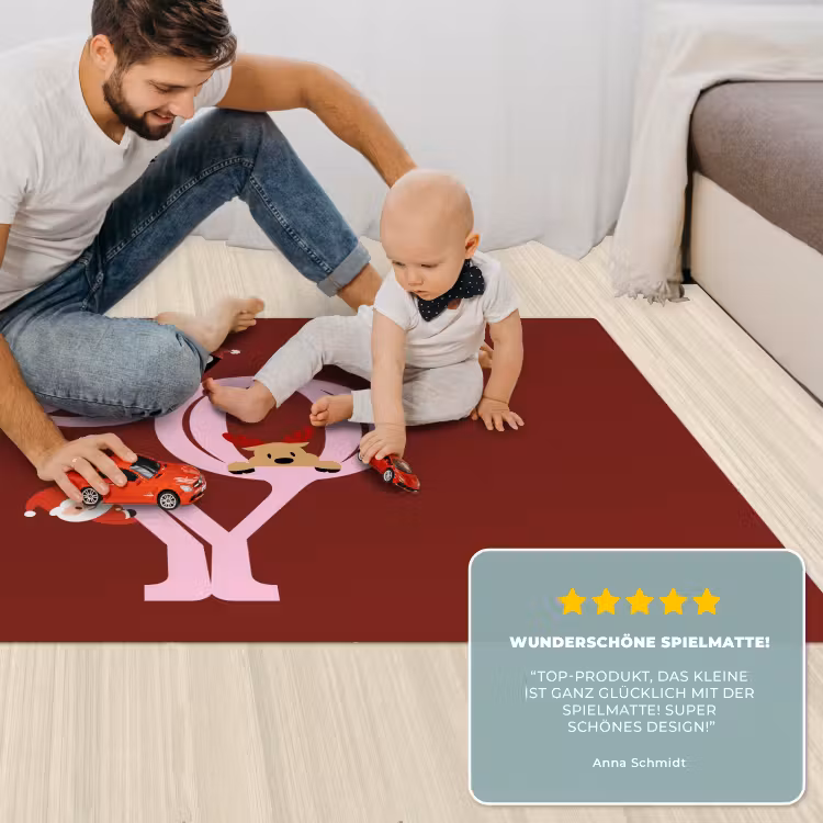 Spielmatte - Freude – Weihnachten – Animation – Rot – Rosa — 4