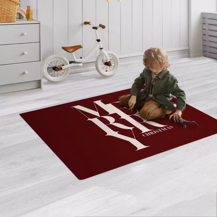 Spielmatte - Merry – Text – Dunkel – Rot — 2