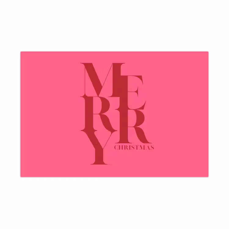 Spielmatte - Merry – Text – Weihnachten – Rosa — 1