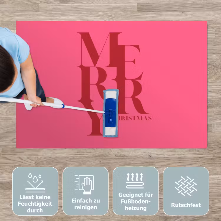 Spielmatte - Merry – Text – Weihnachten – Rosa — 5