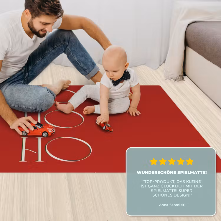 Spielmatte - Text – Weihnachten – Modern – Rot — 4