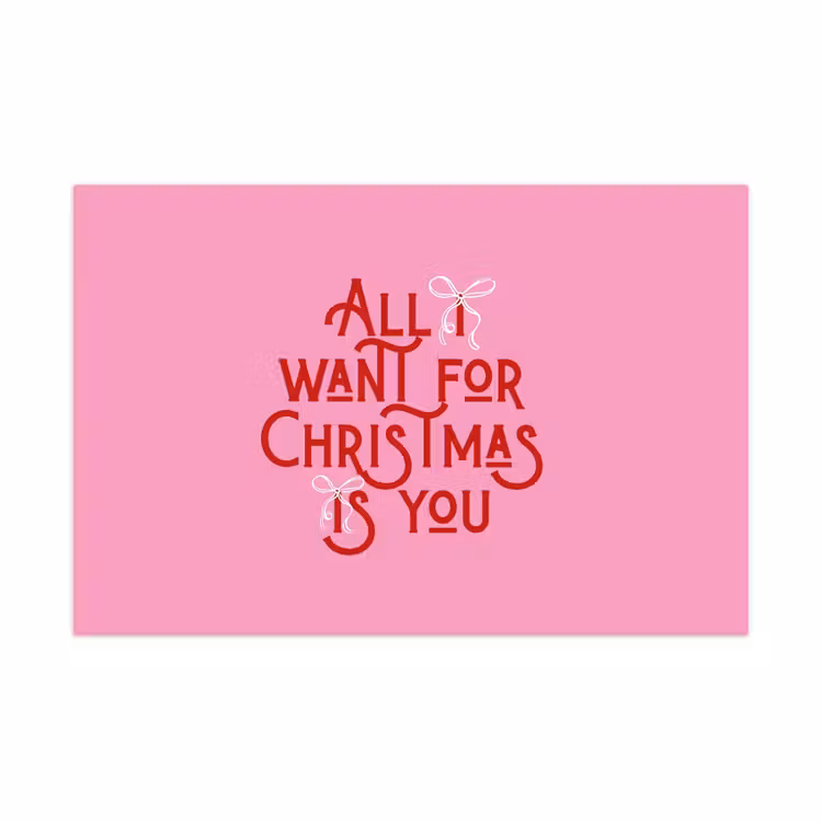 Spielmatte - Text – Weihnachten – Rosa – Rot — 1