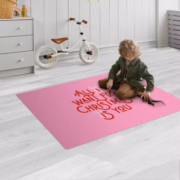 Spielmatte - Text – Weihnachten – Rosa – Rot — 2