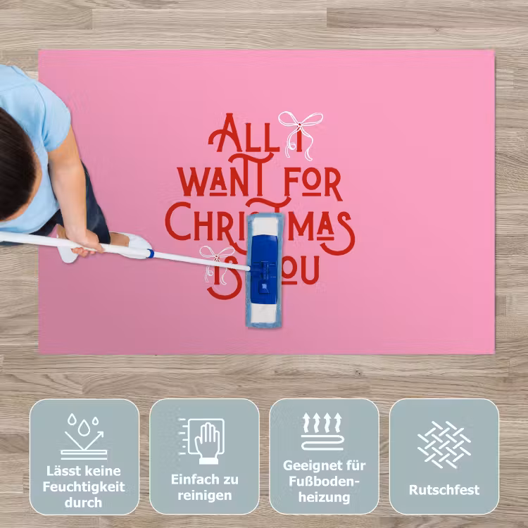Spielmatte - Text – Weihnachten – Rosa – Rot — 5
