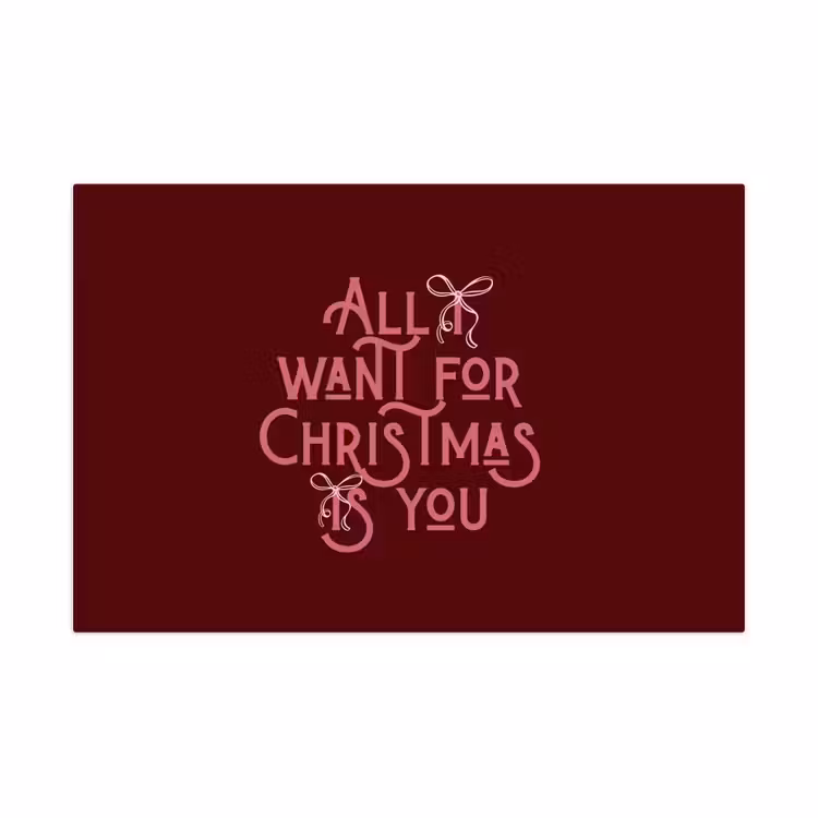 Spielmatte - Text – Weihnachten – Rot – Rosa — 1