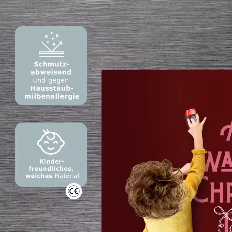 Spielmatte - Text – Weihnachten – Rot – Rosa — 3